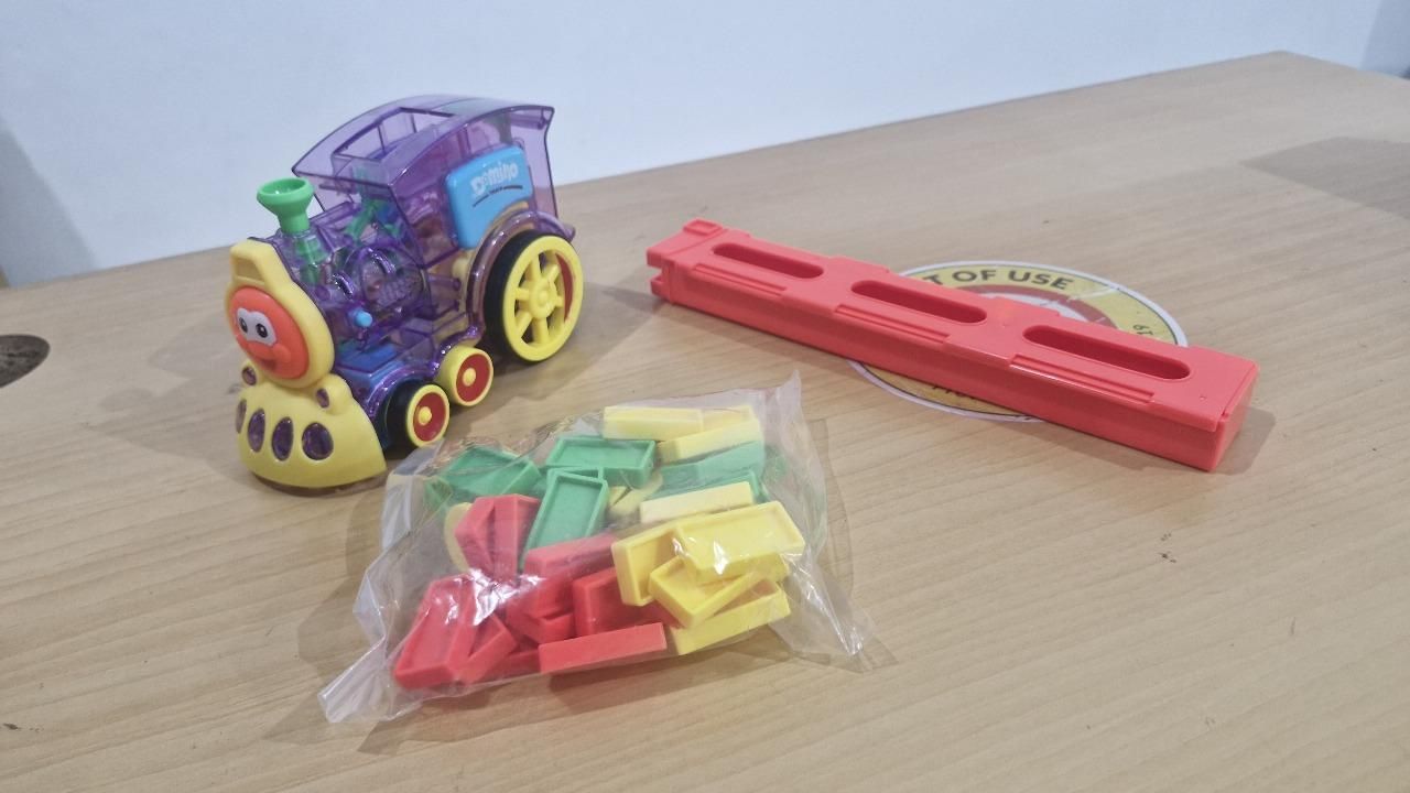 Train Toy Domino Set. BPA-Free Plastic with Sound Effects.
