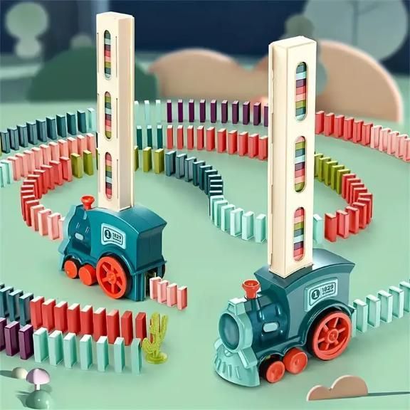 Train Toy Domino Set. BPA-Free Plastic with Sound Effects.